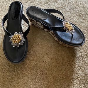 Coach platform sandals